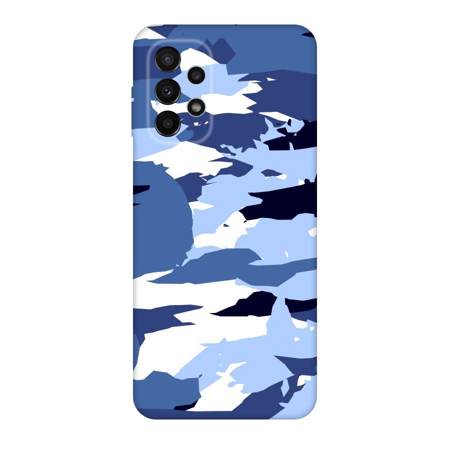 Blue White Canvas Original Polycarbonate Back Case for Galaxy A23