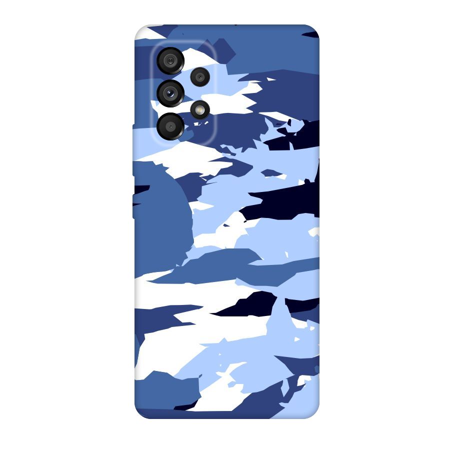 Blue White Canvas Original Polycarbonate Back Case for Galaxy A53 5G