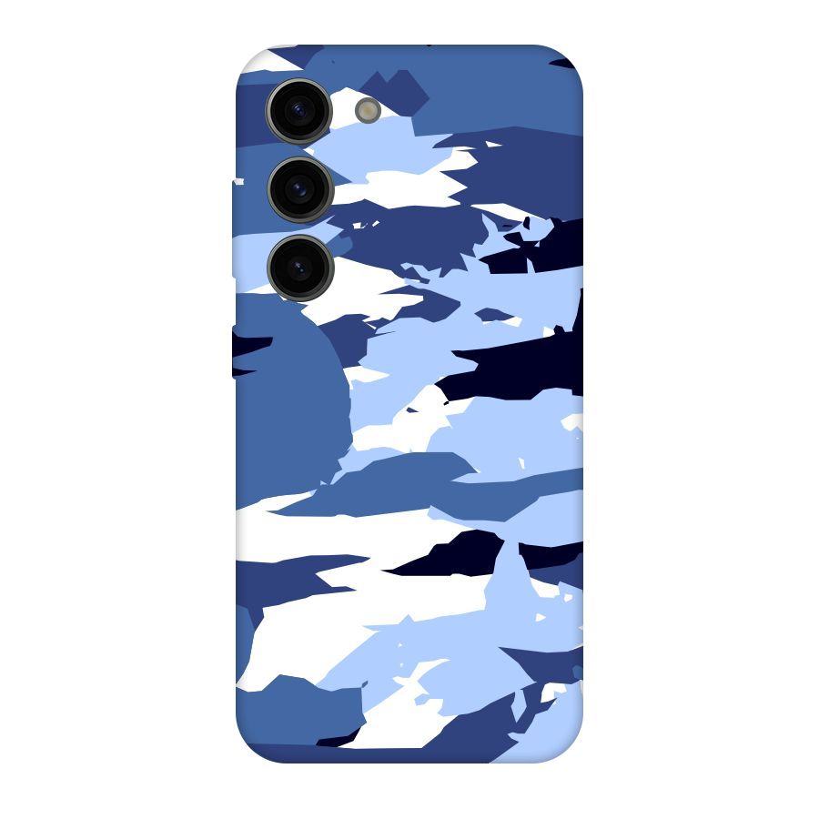 Blue White Canvas Original Polycarbonate Back Case for Galaxy S23