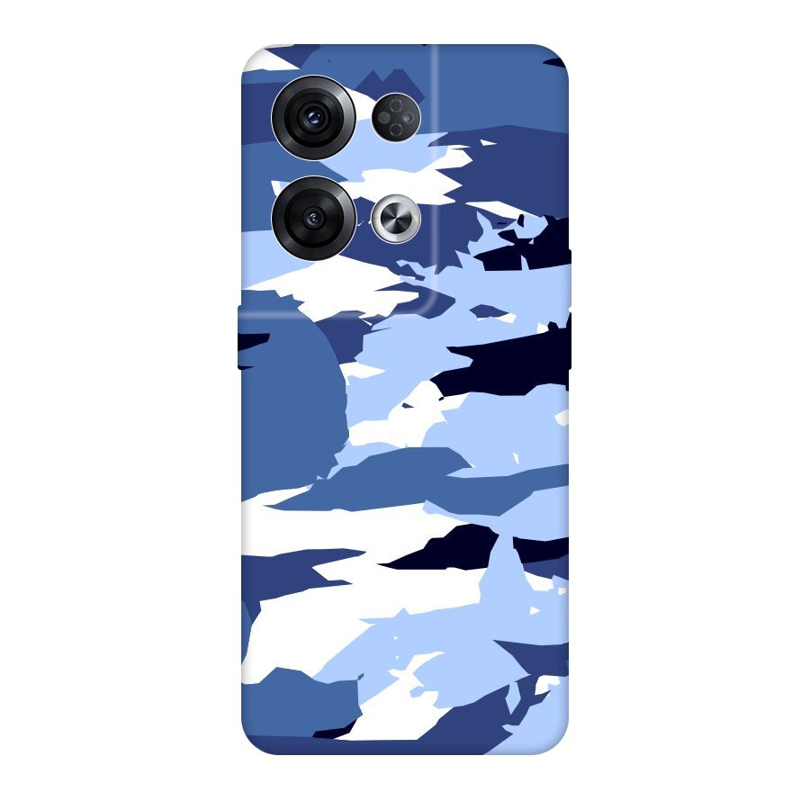 Blue White Canvas Original Polycarbonate Back Case for Oppo Reno8 Pro 5G