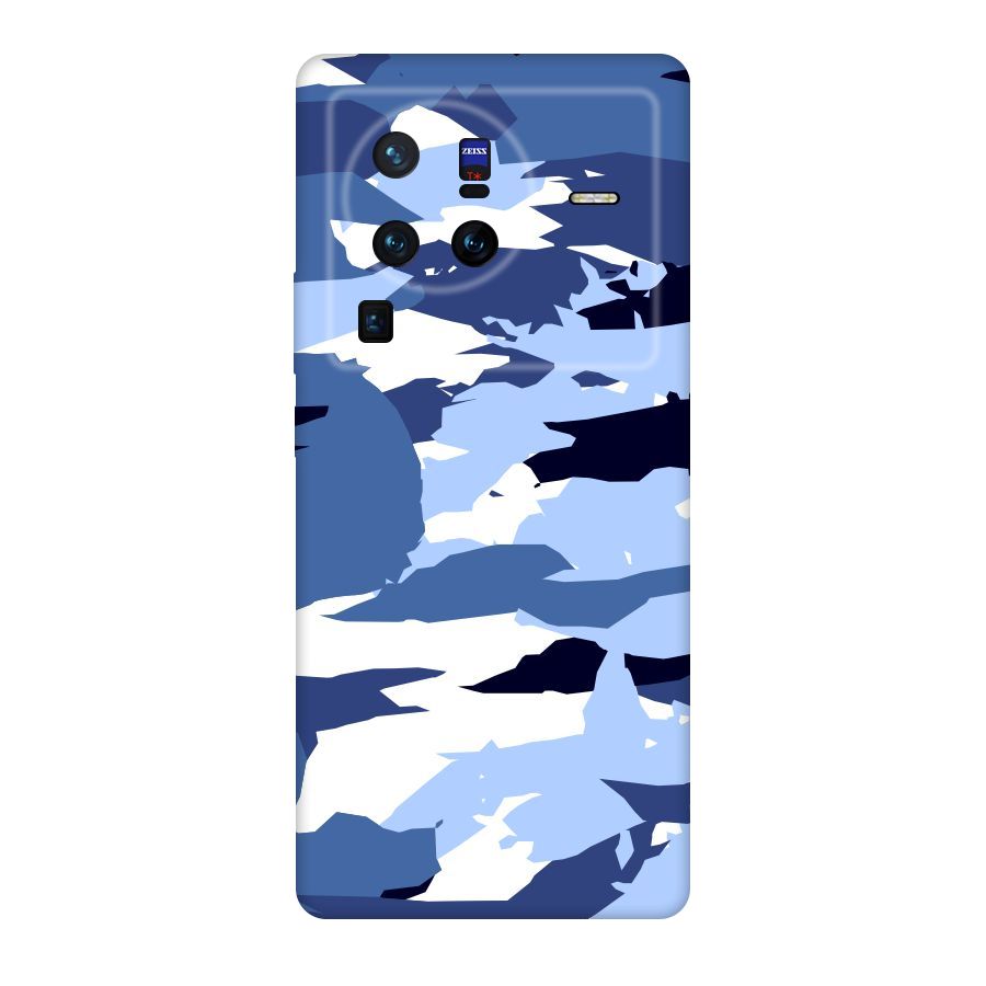 Blue White Canvas Original Polycarbonate Back Case for Vivo X80