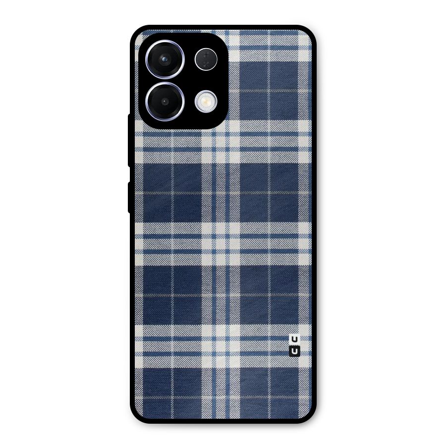 Blue White Check Metal Back Case for Oppo K13