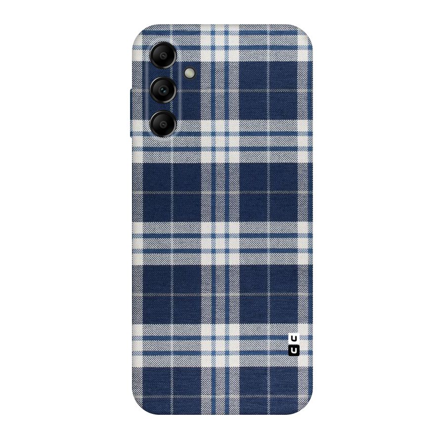 Blue White Check Original Polycarbonate Back Case for Galaxy A14 5G