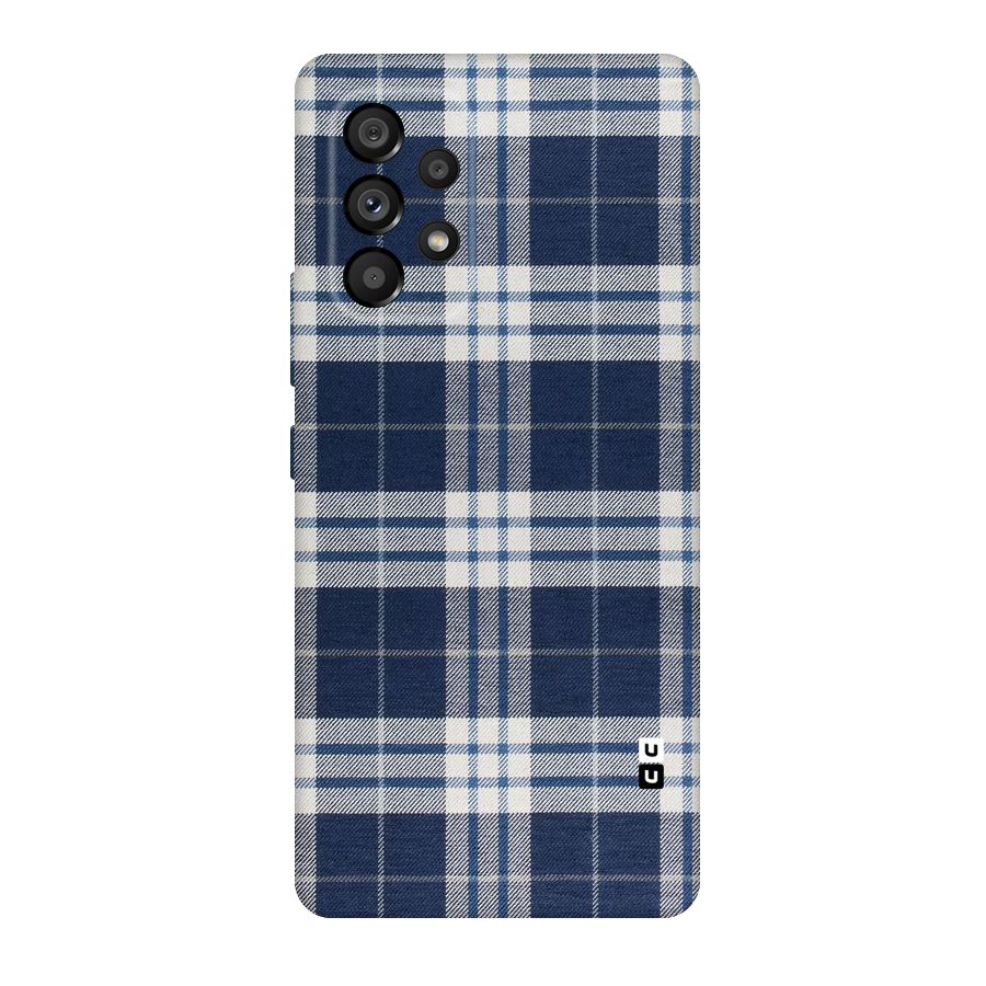 Blue White Check Original Polycarbonate Back Case for Galaxy A53 5G