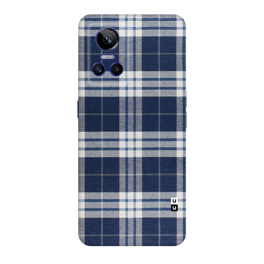 Blue White Check Original Polycarbonate Back Case for Realme GT Neo 3