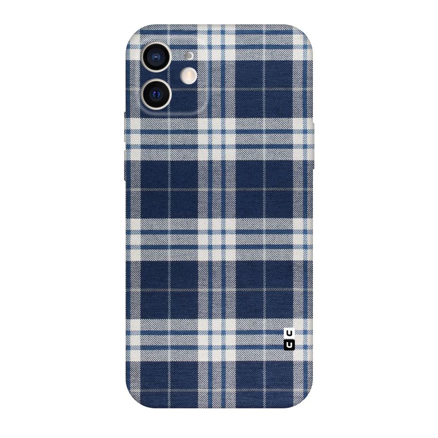 Blue White Check Original Polycarbonate Back Case for iPhone 12