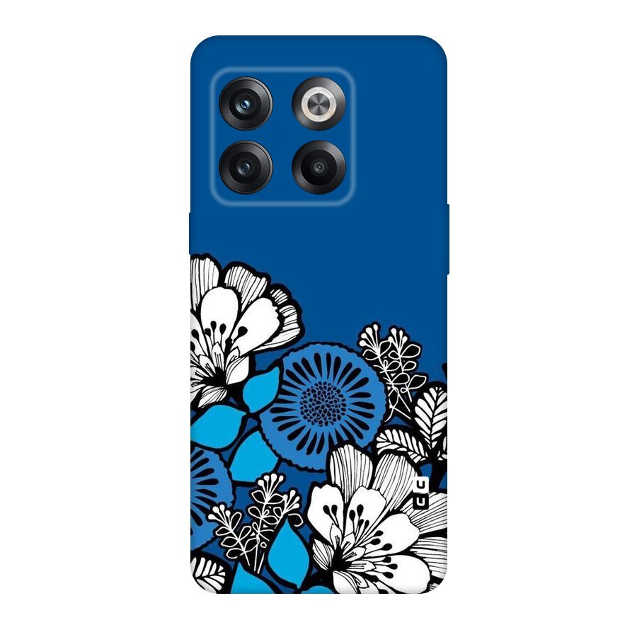 Blue White Flowers Original Polycarbonate Back Case for OnePlus 10T