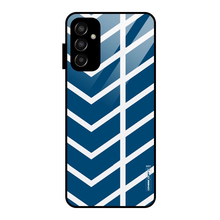Blue White Pattern Glass Back Case for Galaxy F13