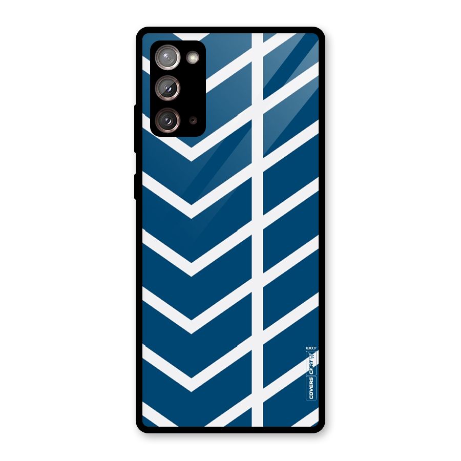 Blue White Pattern Glass Back Case for Galaxy Note 20