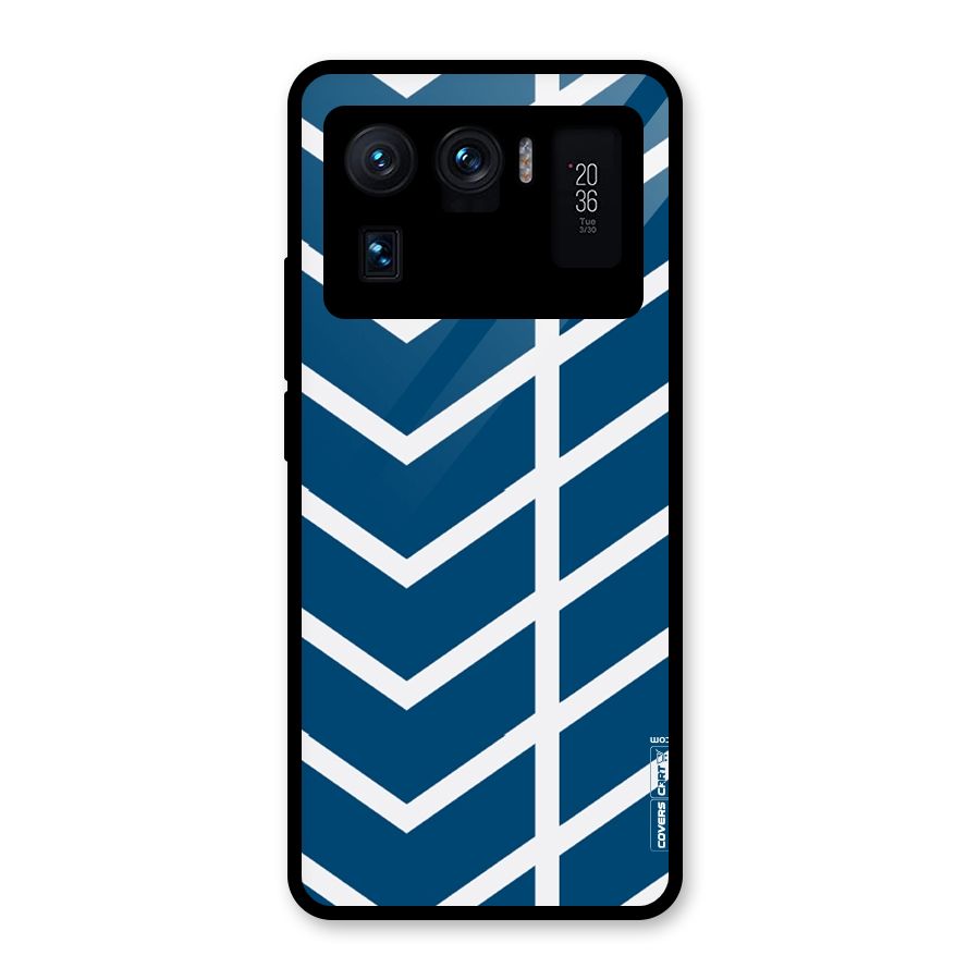 Blue White Pattern Glass Back Case for Mi 11 Ultra