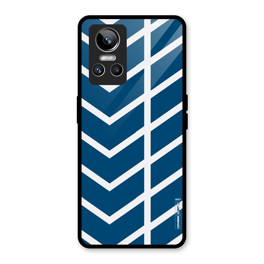 Blue White Pattern Glass Back Case for Realme GT Neo 3