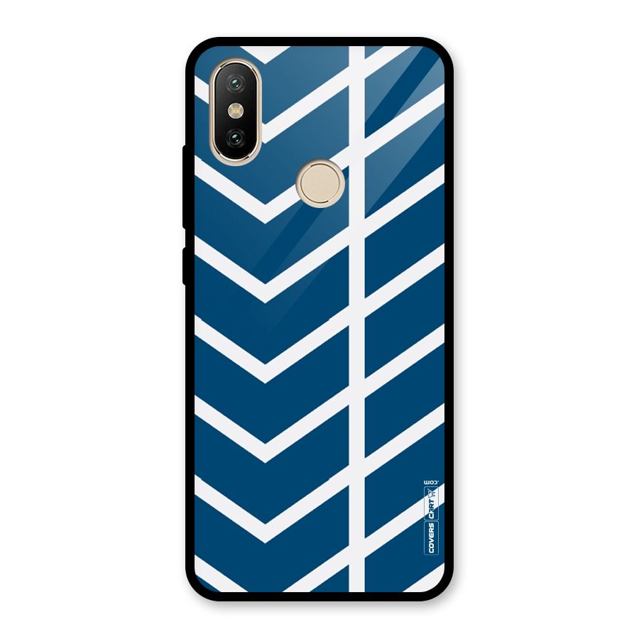 Blue White Pattern Glass Back Case for Redmi A2