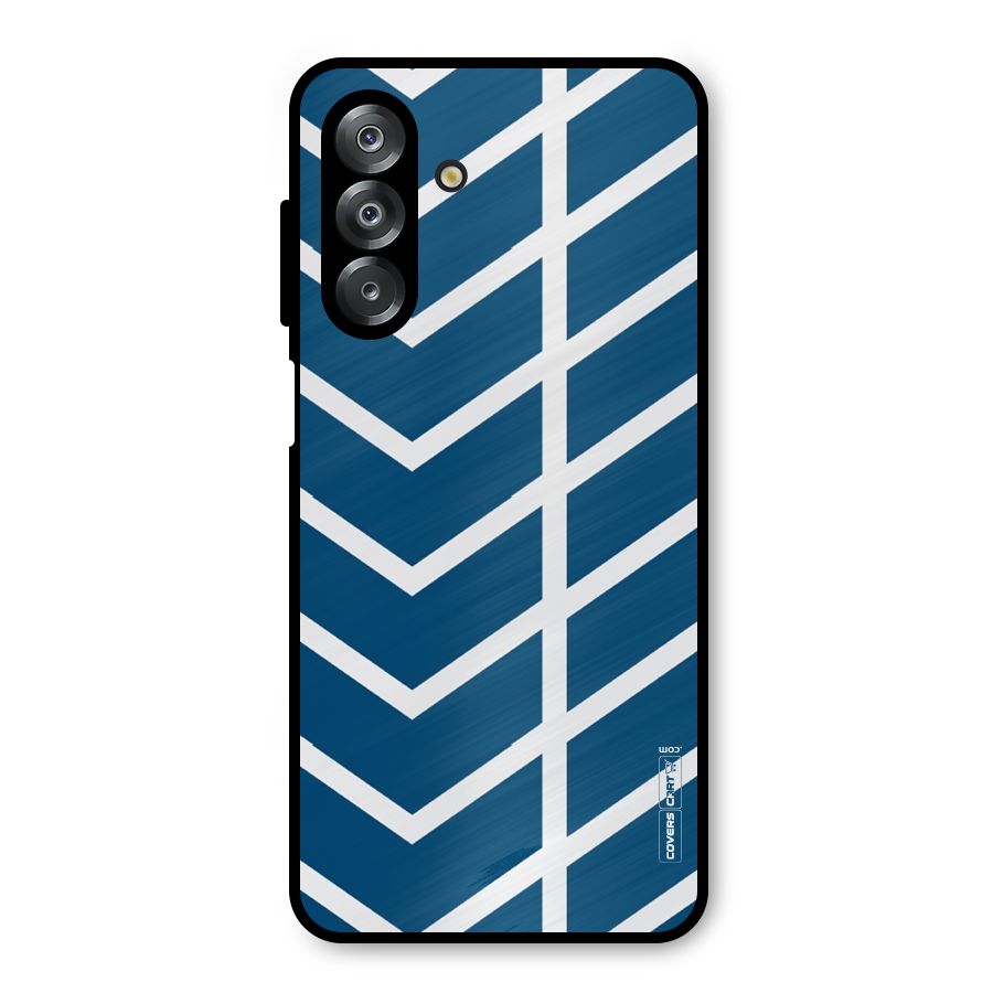 Blue White Pattern Metal Back Case for Galaxy A26