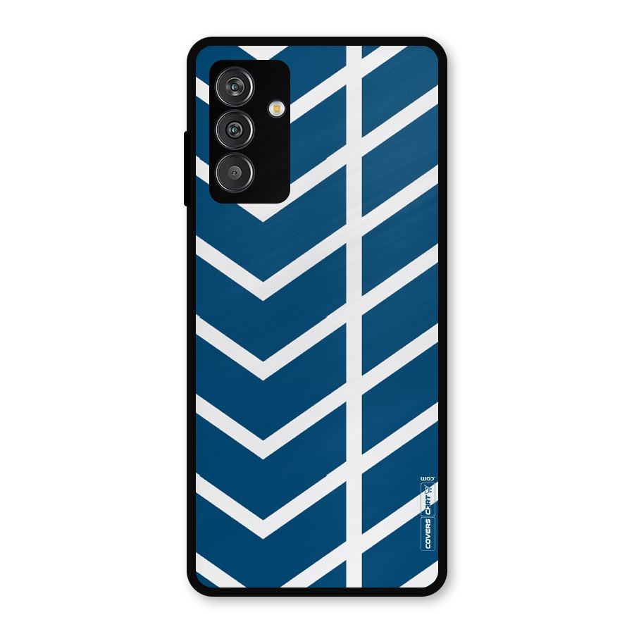 Blue White Pattern Metal Back Case for Galaxy F13