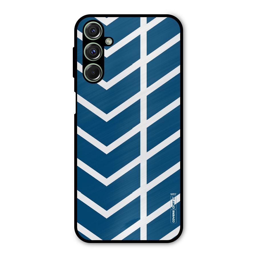 Blue White Pattern Metal Back Case for Galaxy F34