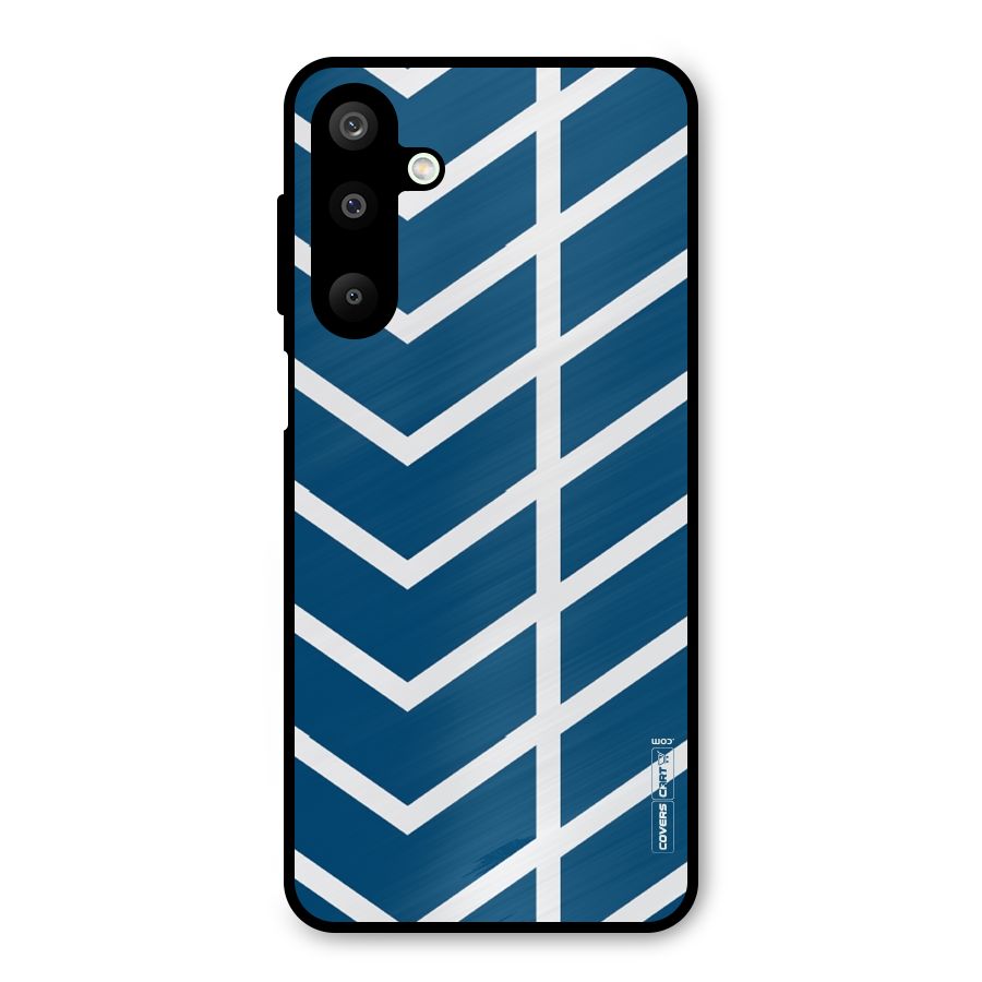 Blue White Pattern Metal Back Case for Galaxy M16