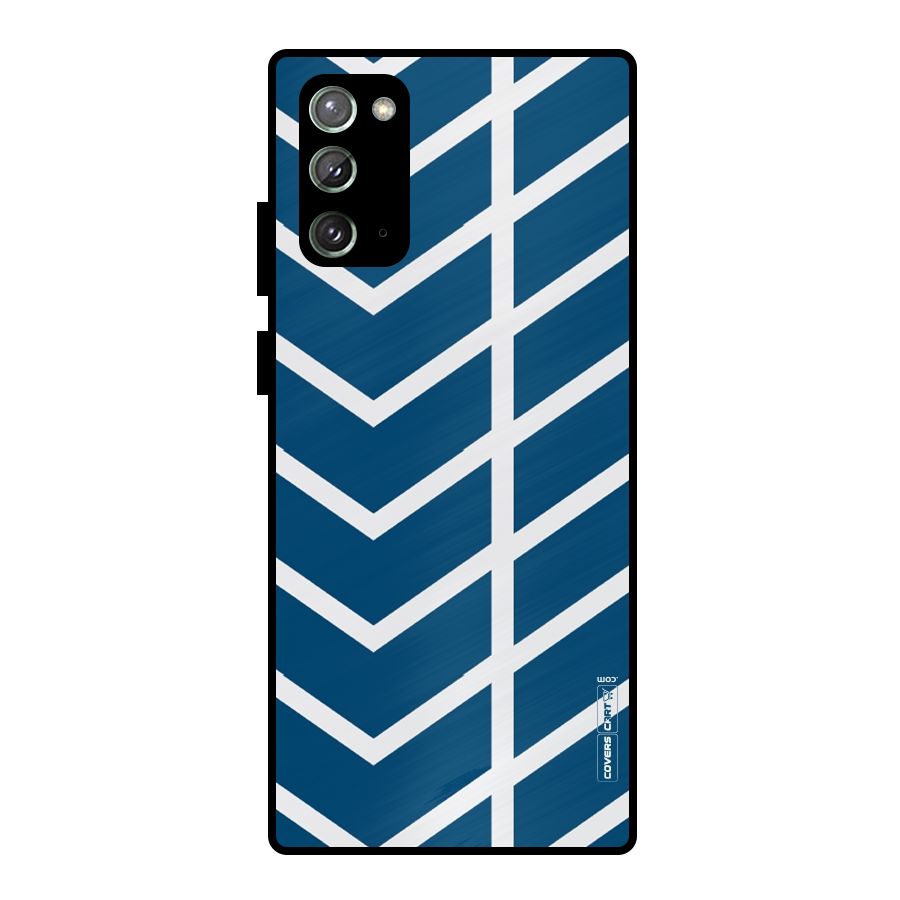Blue White Pattern Metal Back Case for Galaxy Note 20