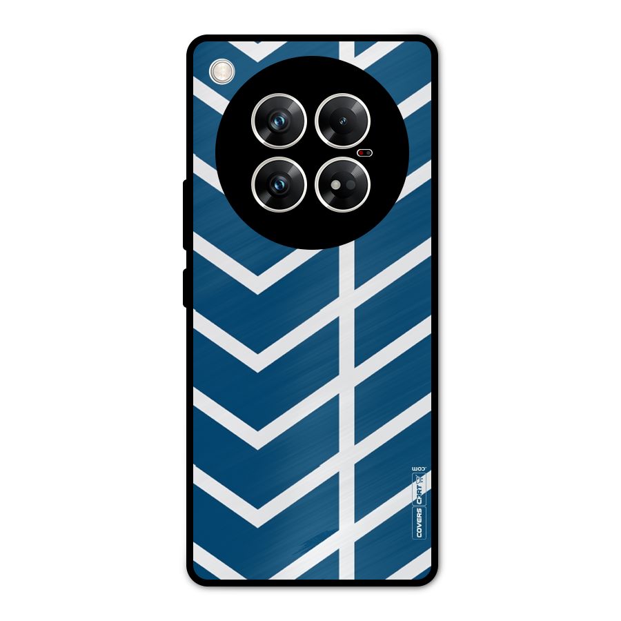 Blue White Pattern Metal Back Case for Infinix Zero 40 5G