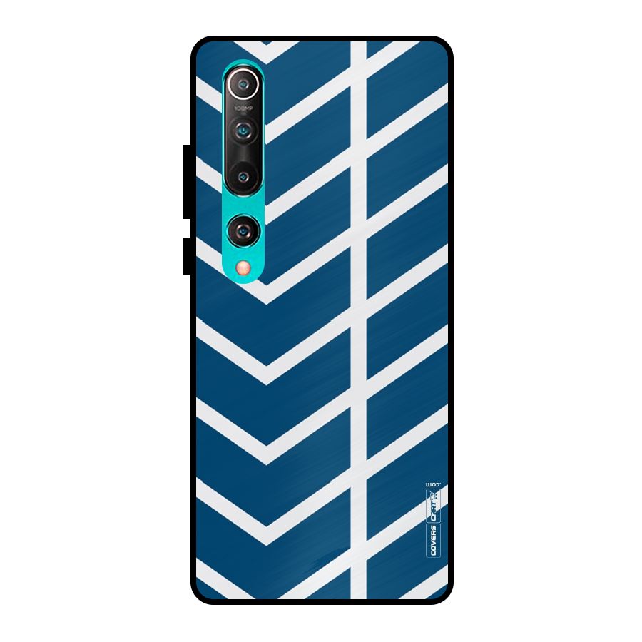 Blue White Pattern Metal Back Case for Mi 10