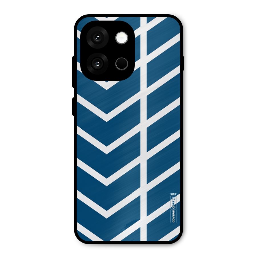 Blue White Pattern Metal Back Case for OnePlus 13s