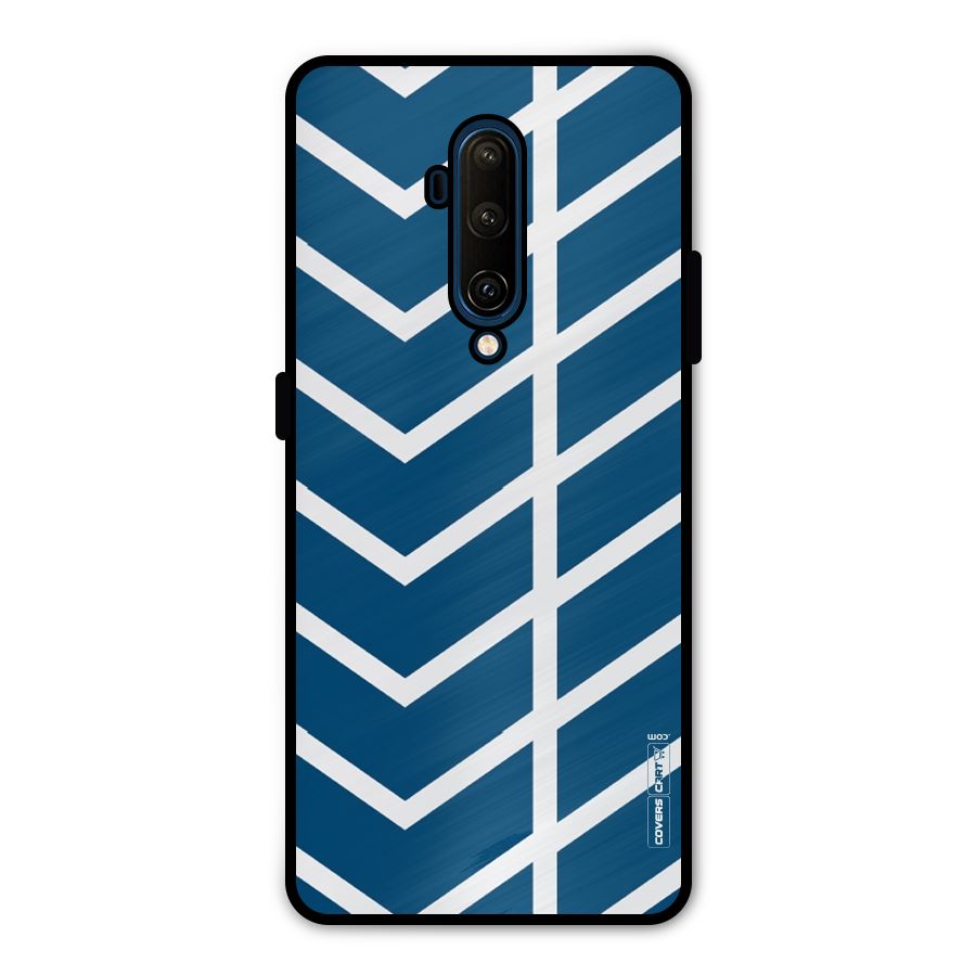 Blue White Pattern Metal Back Case for OnePlus 7T Pro