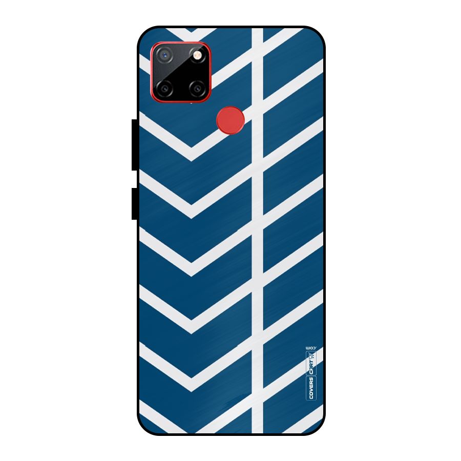 Blue White Pattern Metal Back Case for Realme C12
