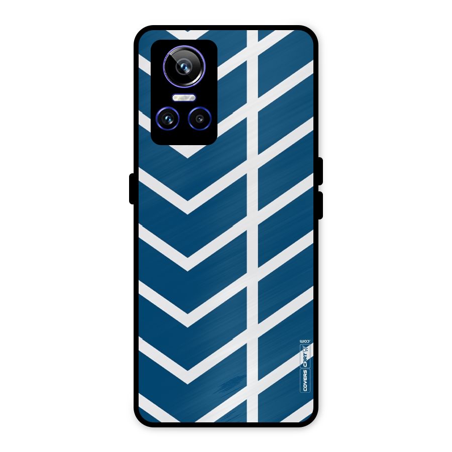 Blue White Pattern Metal Back Case for Realme GT Neo 3