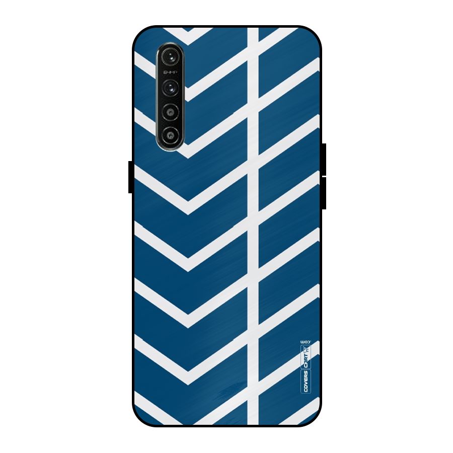 Blue White Pattern Metal Back Case for Realme XT