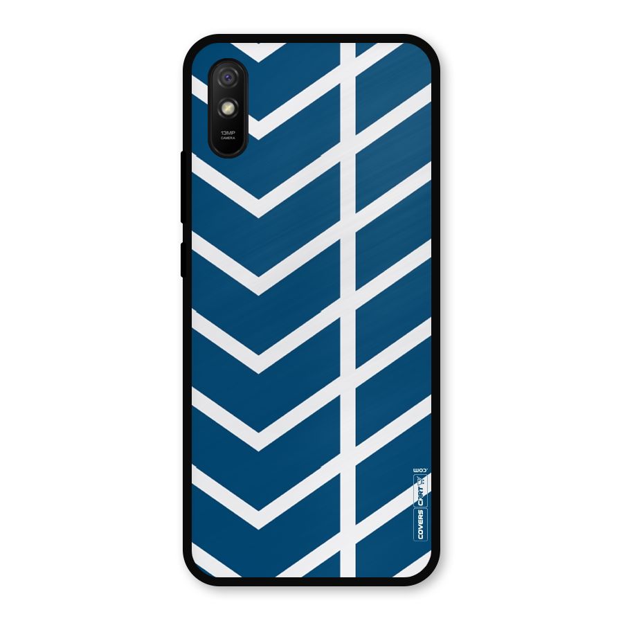 Blue White Pattern Metal Back Case for Redmi 9a