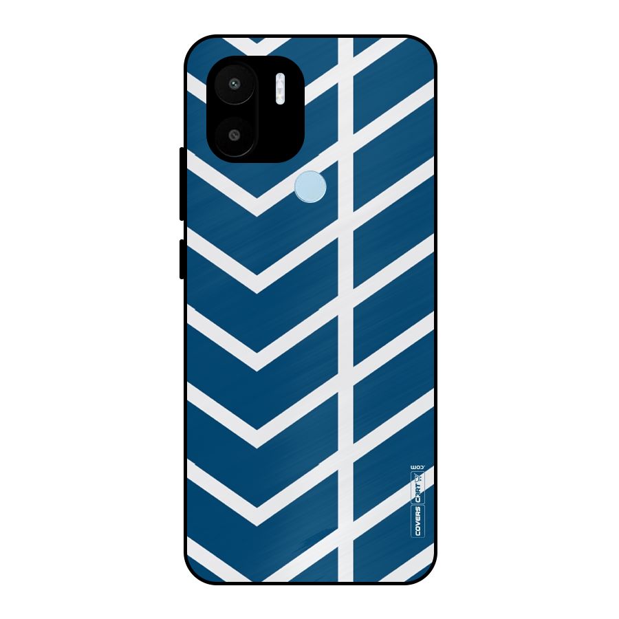 Blue White Pattern Metal Back Case for Redmi A2+