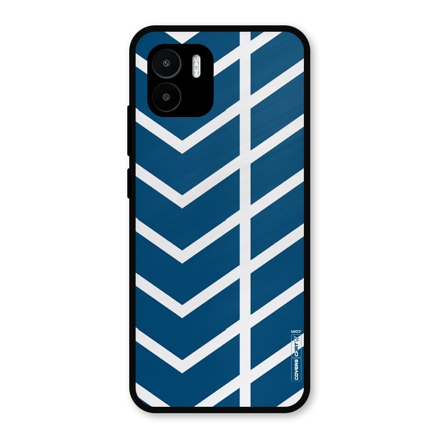 Blue White Pattern Metal Back Case for Redmi A2