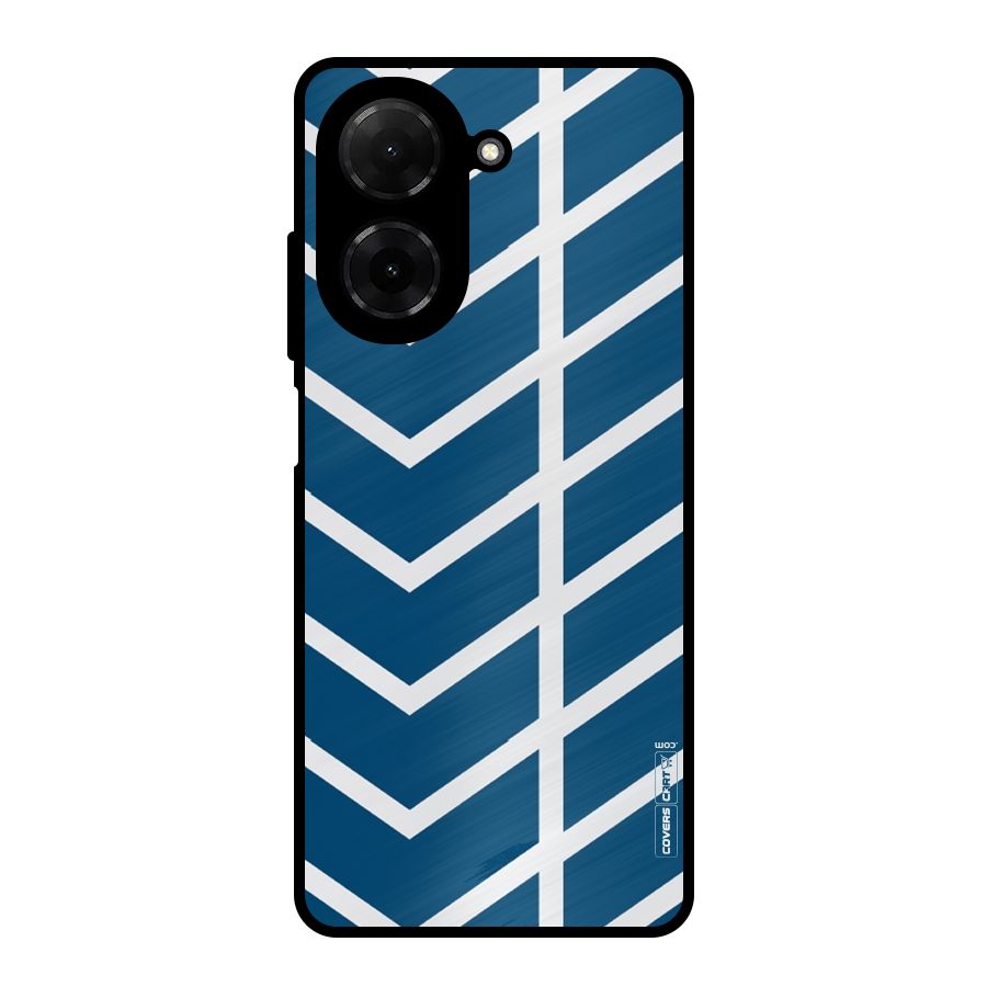 Blue White Pattern Metal Back Case for Redmi A5 4G
