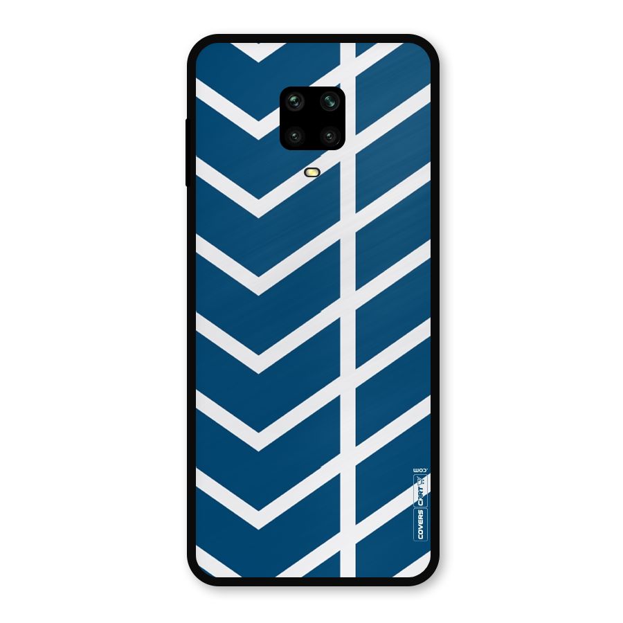Blue White Pattern Metal Back Case for Redmi Note 9 Pro Max