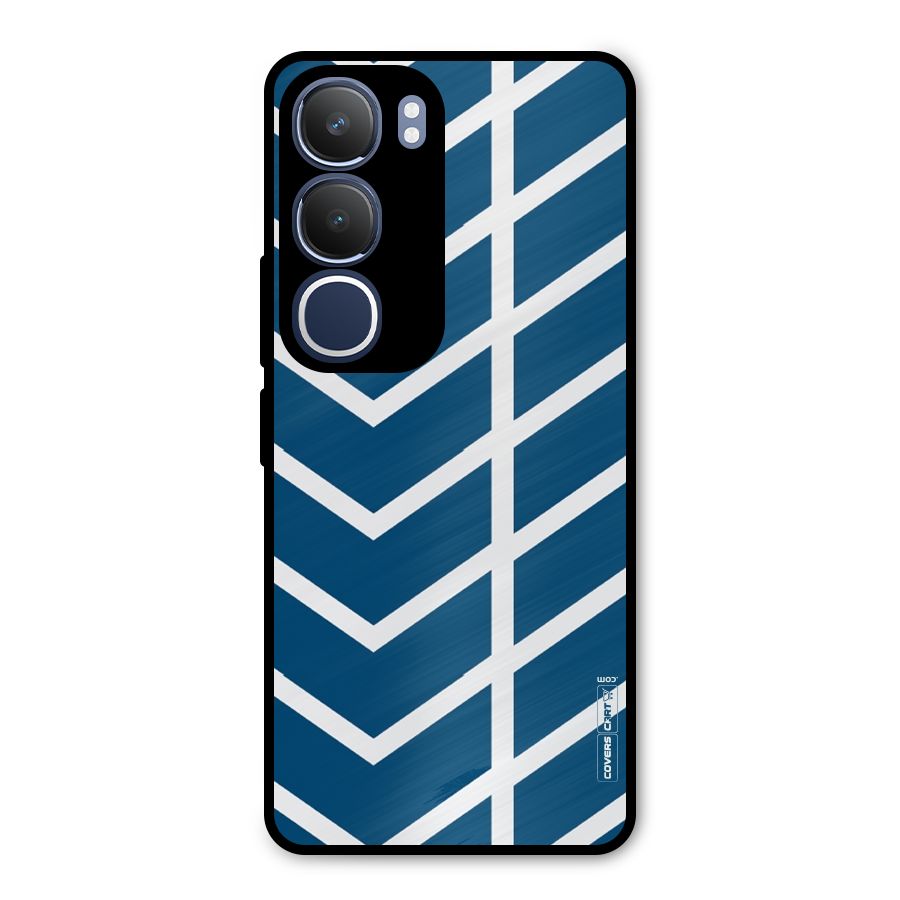 Blue White Pattern Metal Back Case for Vivo Y29