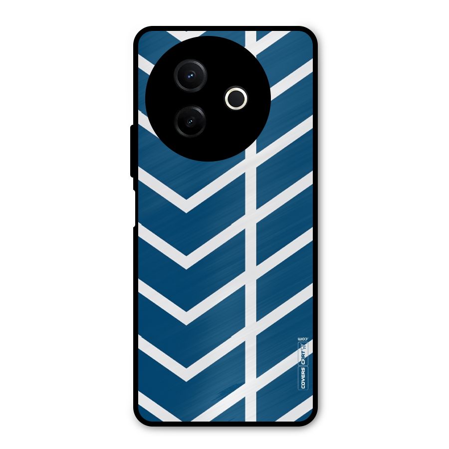 Blue White Pattern Metal Back Case for Vivo Y39