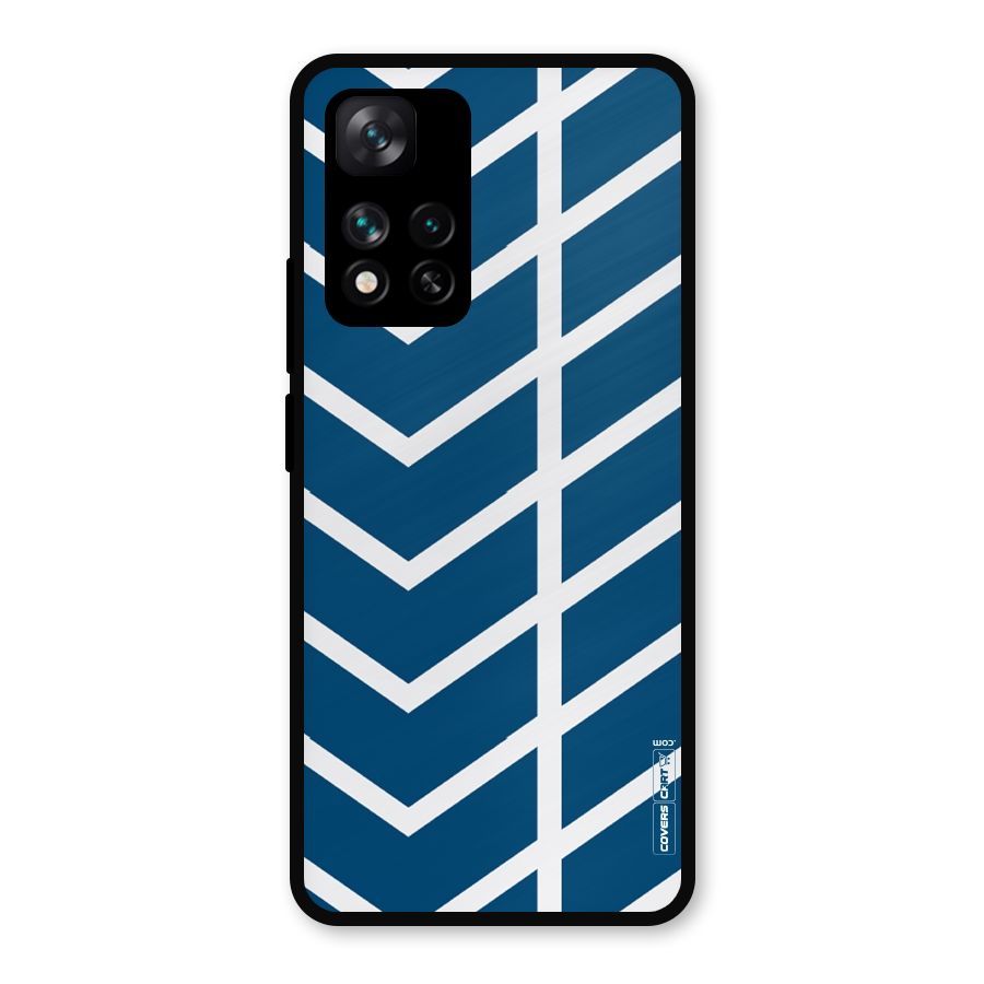 Blue White Pattern Metal Back Case for Xiaomi 11i Hypercharge 5G