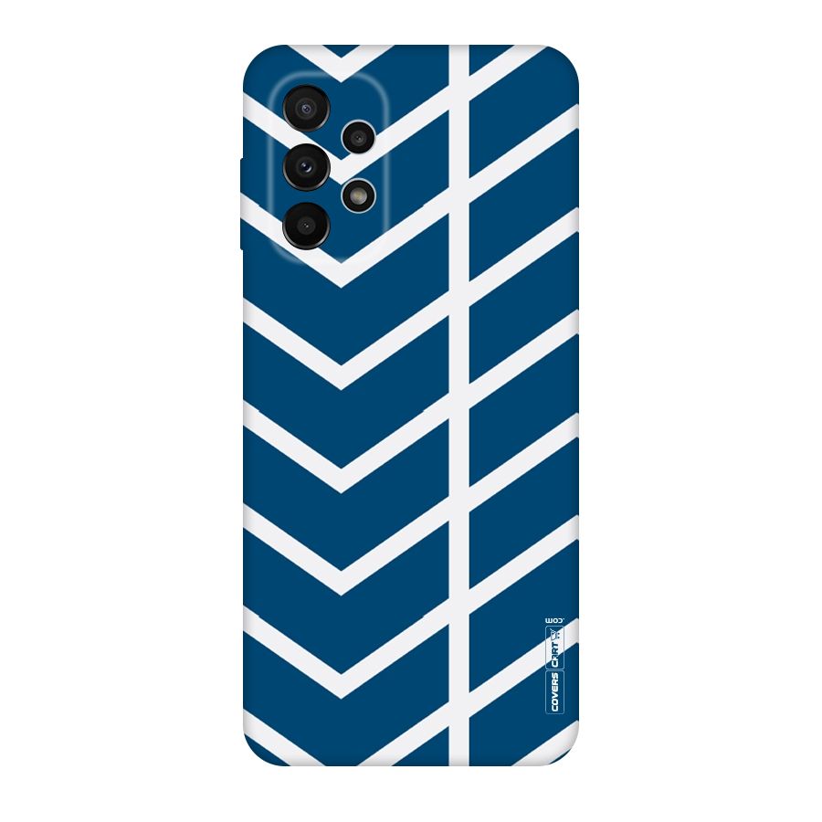 Blue White Pattern Original Polycarbonate Back Case for Galaxy A23