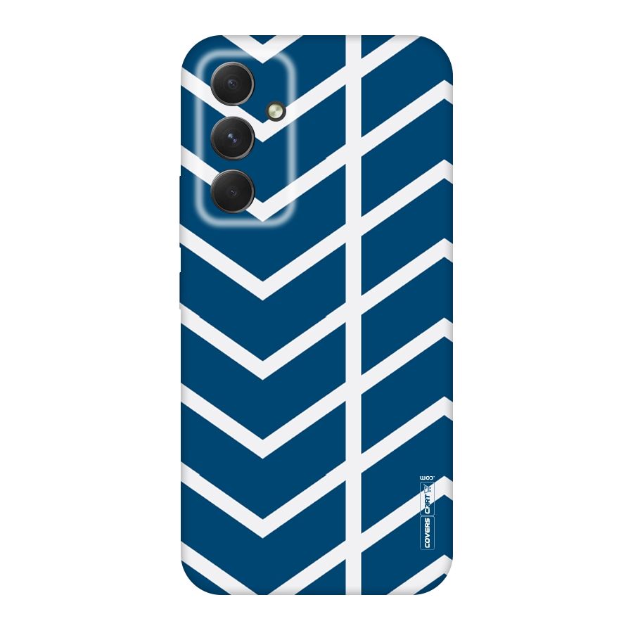 Blue White Pattern Original Polycarbonate Back Case for Galaxy A54