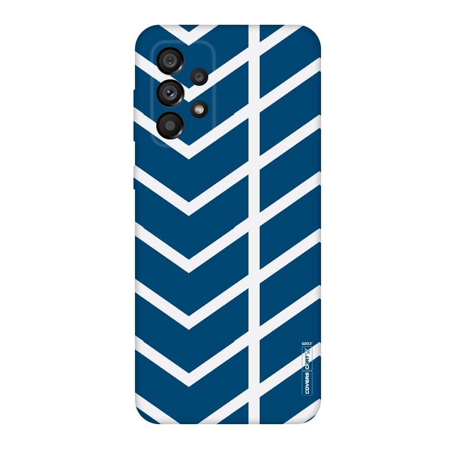 Blue White Pattern Original Polycarbonate Back Case for Galaxy A73 5G