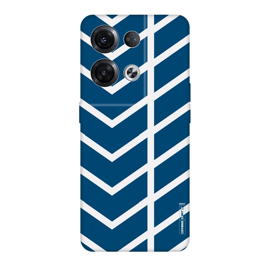 Blue White Pattern Original Polycarbonate Back Case for Oppo Reno8 Pro 5G