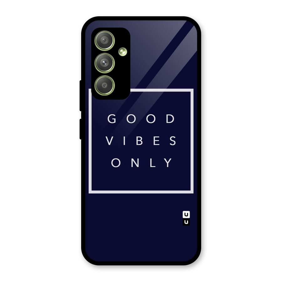 Blue White Vibes Glass Back Case for Galaxy A54