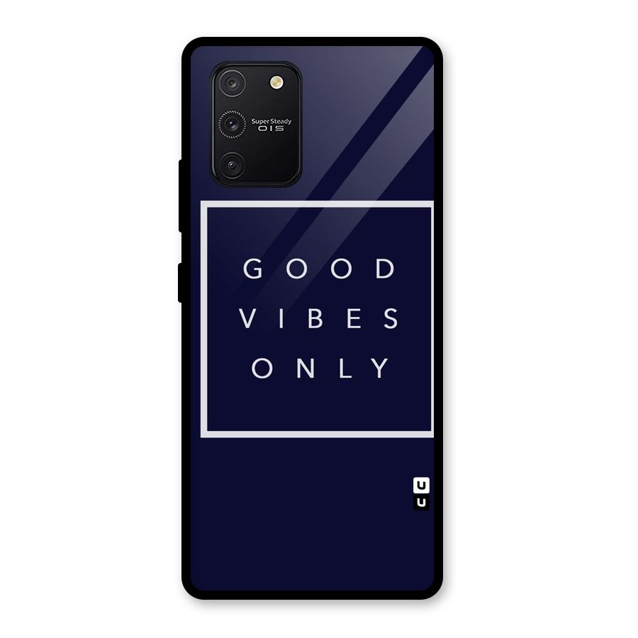 Blue White Vibes Glass Back Case for Galaxy S10 Lite