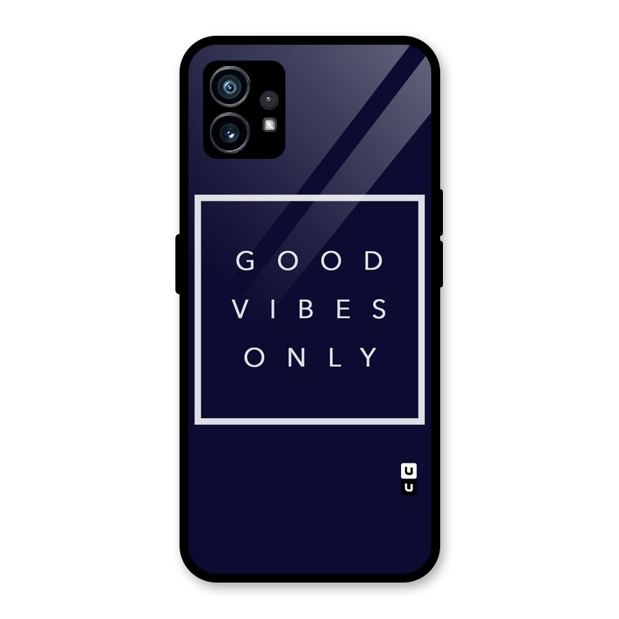 Blue White Vibes Glass Back Case for Nothing Phone 1