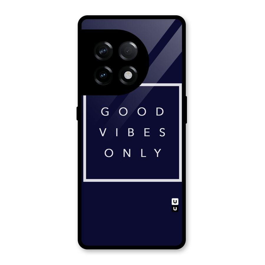 Blue White Vibes Glass Back Case for OnePlus 11R