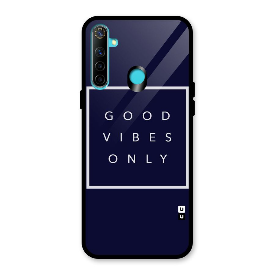 Blue White Vibes Glass Back Case for Realme 5