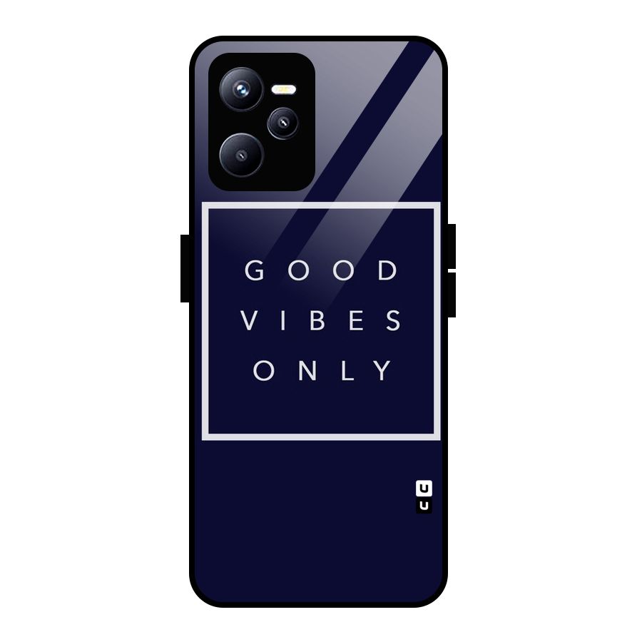 Blue White Vibes Glass Back Case for Realme C35