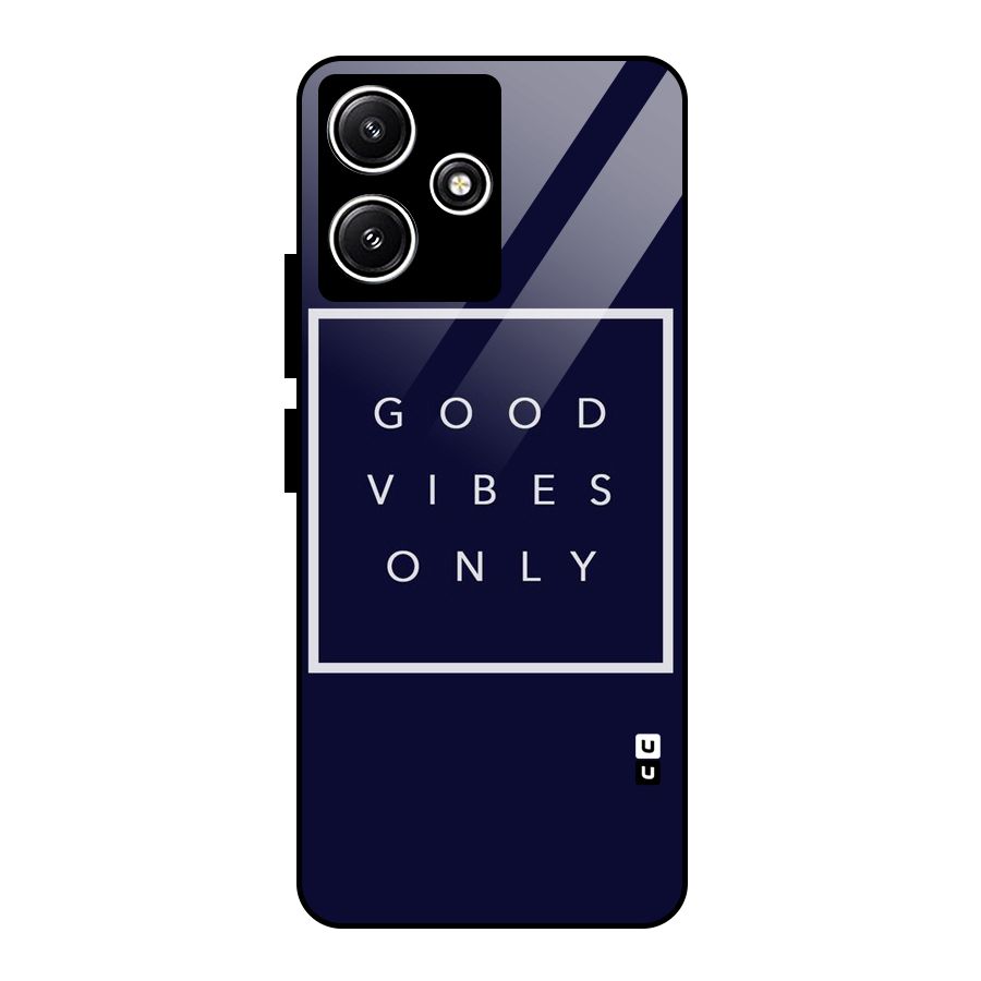 Blue White Vibes Glass Back Case for Redmi 12 5G