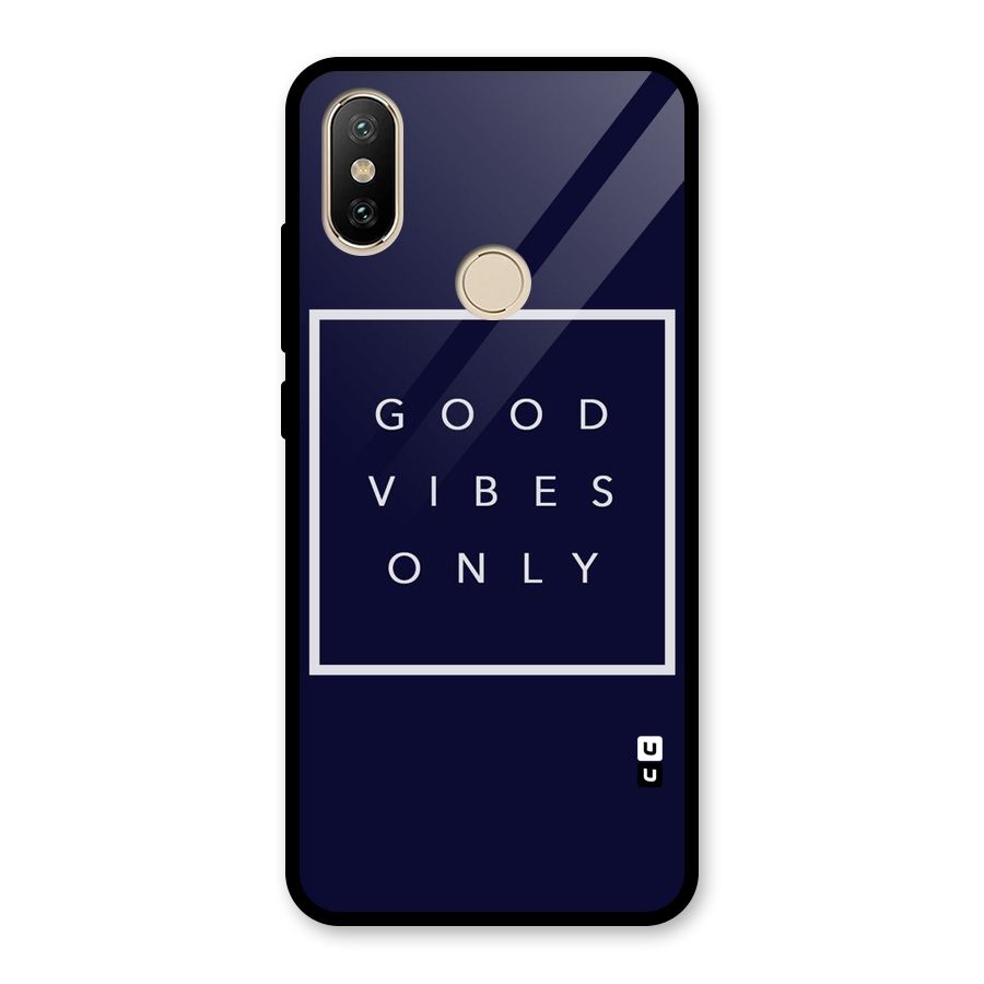 Blue White Vibes Glass Back Case for Redmi A2