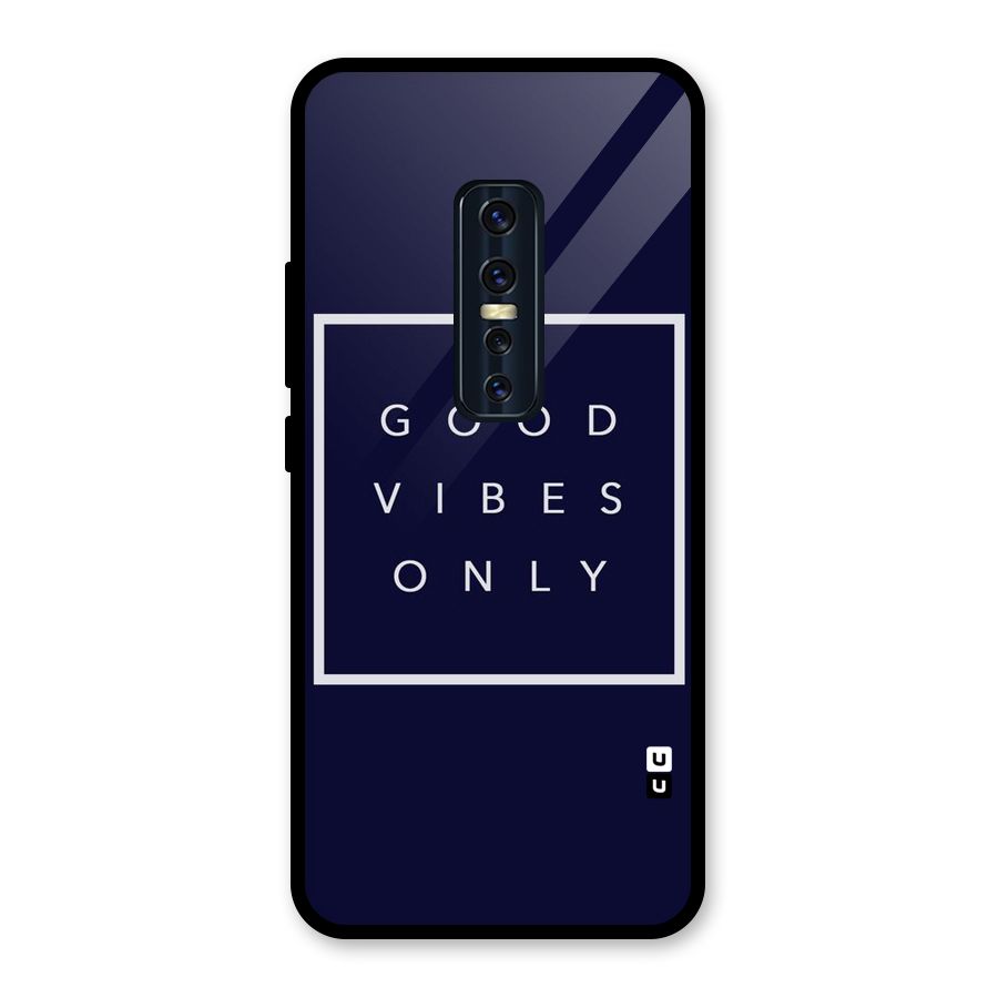 Blue White Vibes Glass Back Case for Vivo V17 Pro