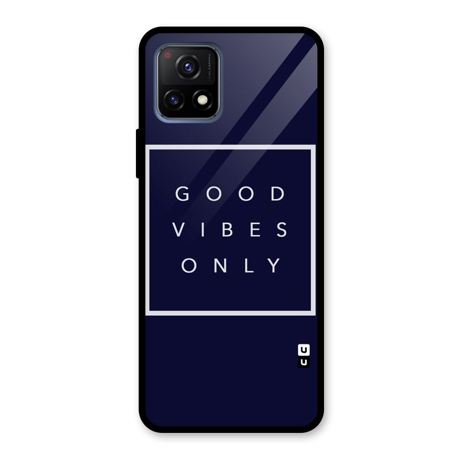 Blue White Vibes Glass Back Case for Vivo Y72 5G